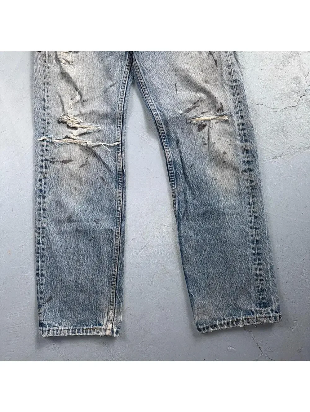 Levis 501 Vintage 90s USA XX Straight Leg Jeans Blue Light Wash 29x32 Act 28x28